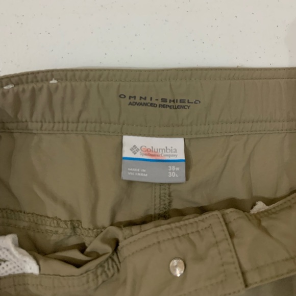 Columbia Hiking Pants Belt Velcro Pockets 38x30 - Picture 6 of 6